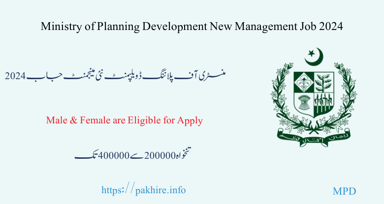 Ministry of Planning Development New Management Job 2024