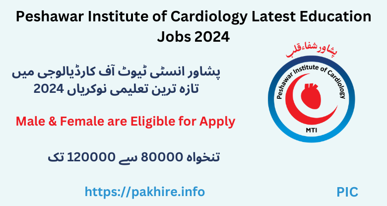 Peshawar Institute of Cardiology Latest Education Jobs 2024